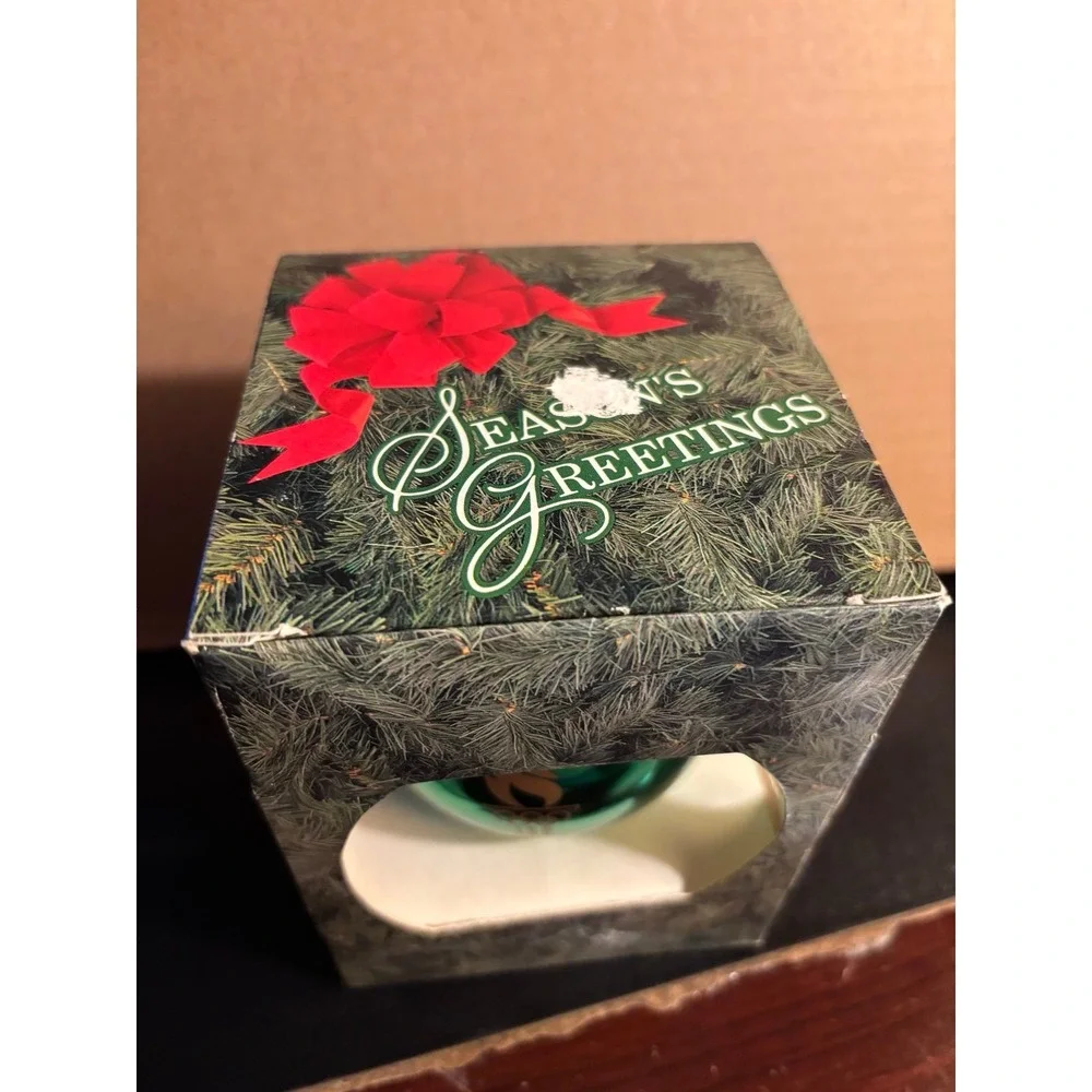 Signature Of Christmas 1993 Green Glass Ball Ornament new Atlanta Olympics 1996